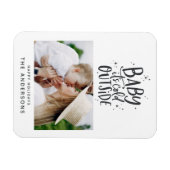 Baby buiten de typografie magneet (Horizontaal)