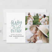 Baby buiten de typografie save the date (Voorkant)