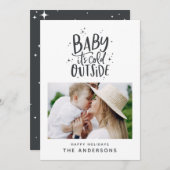 Baby buiten de typografie save the date (Voorkant / Achterkant)