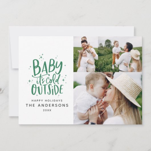 Baby buiten de typografie save the date (Voorkant)