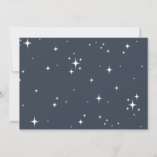 Baby buiten de typografie save the date (Achterkant)