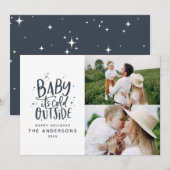 Baby buiten de typografie save the date (Voorkant / Achterkant)