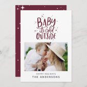 Baby buiten de typografie save the date (Voorkant / Achterkant)