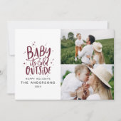 Baby buiten de typografie save the date (Voorkant)