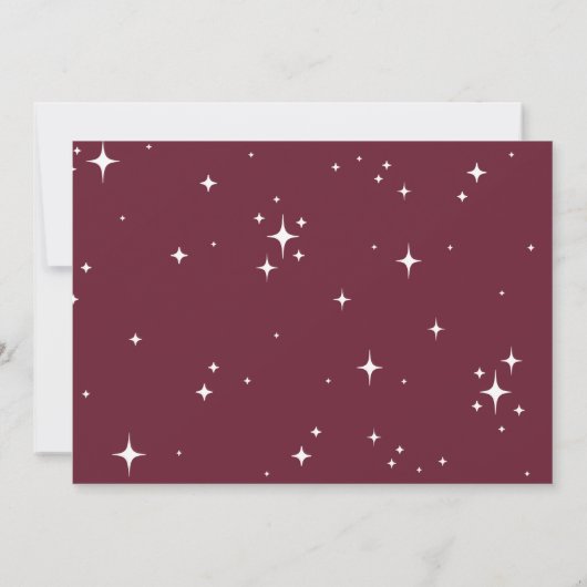 Baby buiten de typografie save the date (Achterkant)