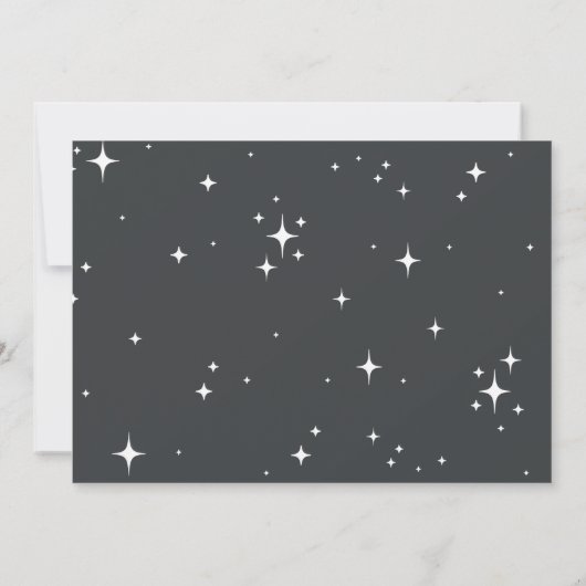 Baby buiten de typografie save the date (Achterkant)