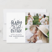 Baby buiten de typografie save the date (Voorkant)