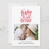 Baby buiten de typografie save the date (Voorkant)