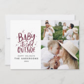 Baby buiten de typografie save the date (Voorkant)