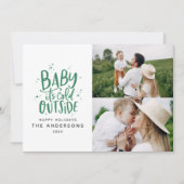 Baby buiten de typografie save the date (Voorkant)