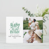 Baby buiten de typografie save the date (Staand voorkant)