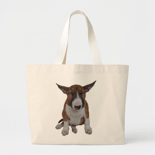 Baby Bull Terrier Canvas tas (Voorkant)