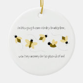 Baby Bumble Bee Keramisch Ornament (Voorkant)