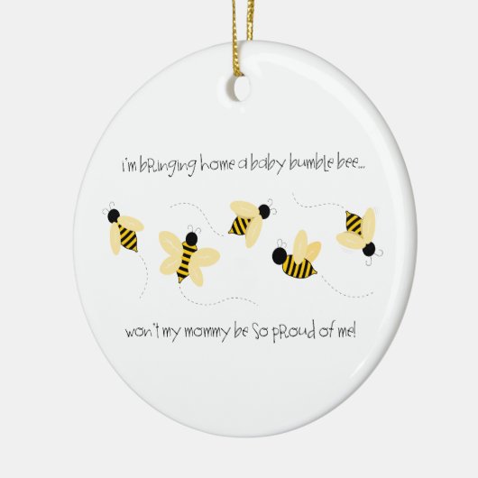 Baby Bumble Bee Keramisch Ornament (Links)