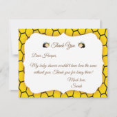 Baby Bumble Bee's Baby shower Hartelijk dank Bedankkaart (Voorkant)