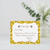 Baby Bumble Bee's Baby shower Hartelijk dank Bedankkaart (Staand voorkant)