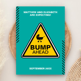 Baby Bump Attentie Teken Zwangerschapsaankondiging Aankondiging