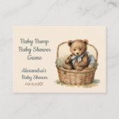 Baby Bump Baby shower spel Guess Belly Size Informatiekaartje (Achterkant)