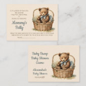 Baby Bump Baby shower spel Guess Belly Size Informatiekaartje (Voorkant / Achterkant)