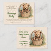 Baby Bump Game Guess Buikmaat Gender Neutraal Informatiekaartje (Voorkant / Achterkant)