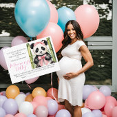 Baby Bump Game Panda Raad mam's buik grootte Informatiekaartje