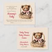 Baby Bump Game Raad mam's buik grootte Informatiekaartje (Voorkant / Achterkant)