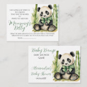 Baby Bump Game Raad mam's buik grootte Panda Informatiekaartje (Voorkant / Achterkant)