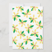 Baby Bump Mom Bee Yellow Floral Baby shower Kaart (Achterkant)