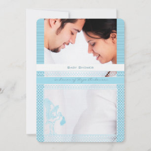 Baby Bump Photo Baby Boy Shower Kaart