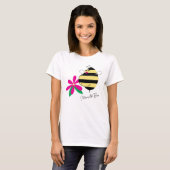 Baby Bump Pink Floral Mom to Bee T-shirt (Voorkant volledig)