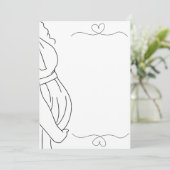 Baby Bump Pregnancy Note Kaart (Staand voorkant)