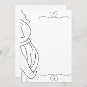 Baby Bump Pregnancy Note Kaart (Voorkant / Achterkant)