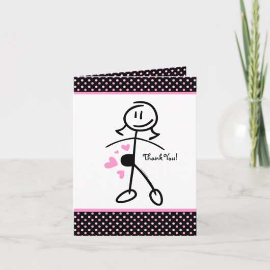 Baby Bump Stick Mom Gepersonaliseerde Note Kaart (Voorkant)