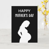 Baby Bump Zwangere Aanstaande Moeder Zalig Moederd Kaart (Gele Bloem)