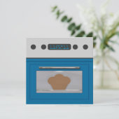 Baby Bun Recipe Invitation (blauw) Kaart (Staand voorkant)