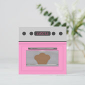 Baby Bun Recipe Invitation (lichtroze) Kaart (Staand voorkant)