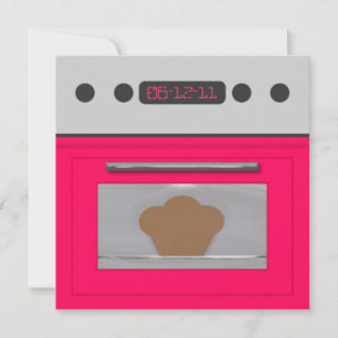 Baby Bun Recipe Invitation (roze) Kaart