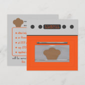 Baby Bun Recipe Uitnodiging (sinaasappel drie) (Voorkant / Achterkant)