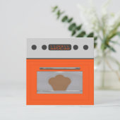 Baby Bun Recipe Uitnodiging (sinaasappel drie) (Staand voorkant)