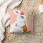  Baby Bunny Alphabet Letter Child Pink Kussen (Deken)
