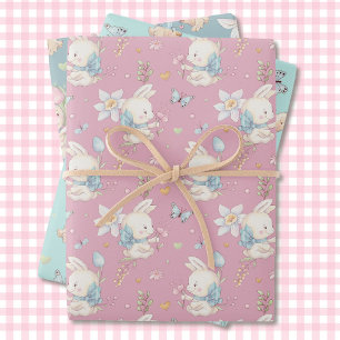 Baby Bunny Baby shower 3 Giftwrap Inpakpapier Vel