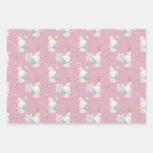 Baby Bunny Baby shower 3 Giftwrap Inpakpapier Vel (Voorkant)