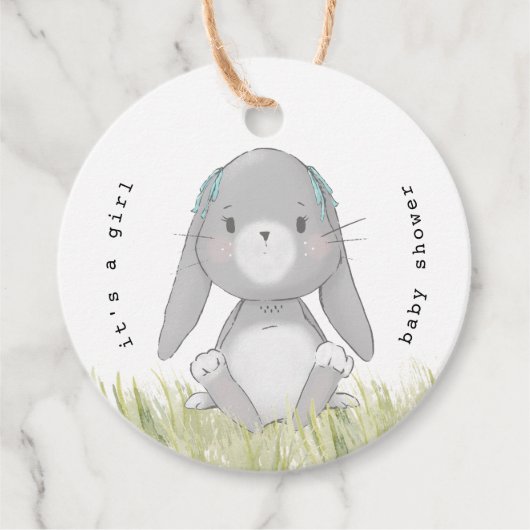 baby bunny baby shower bedankjes labels (Voorkant)