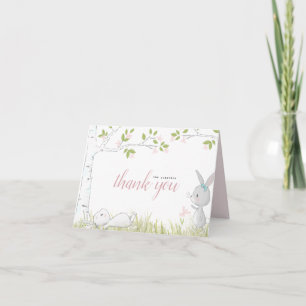 baby bunny baby shower bedankkaart