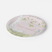 baby bunny baby shower papieren bordje (Gekanteld)