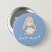 baby bunny baby shower ronde button 7,6 cm (Voorkant /achterkant)