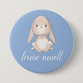 baby bunny baby shower ronde button 7,6 cm