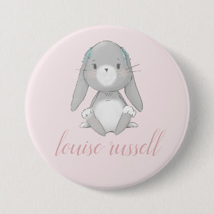 baby bunny baby shower ronde button 7,6 cm