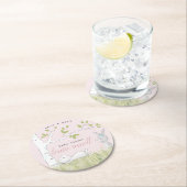 baby bunny baby shower ronde kartonnen onderzetter (Insitu)