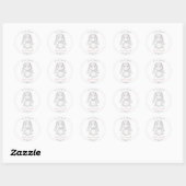 baby bunny baby shower ronde sticker (Vel)